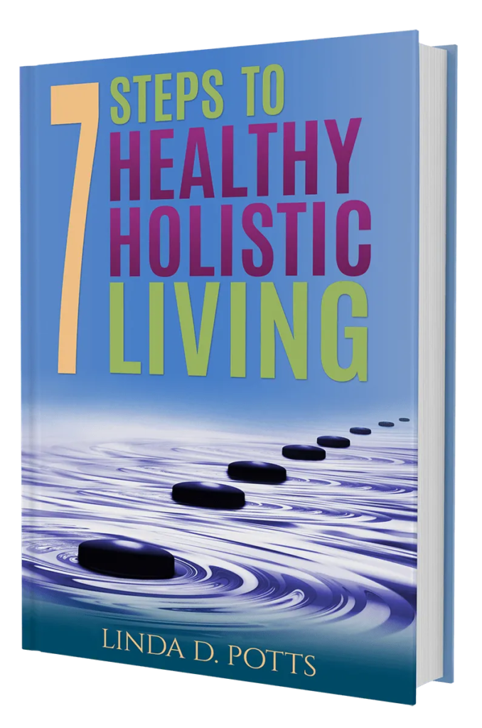 book cover for 7 Steps to Healthy Holistic Living with photo of stones and water ripples
